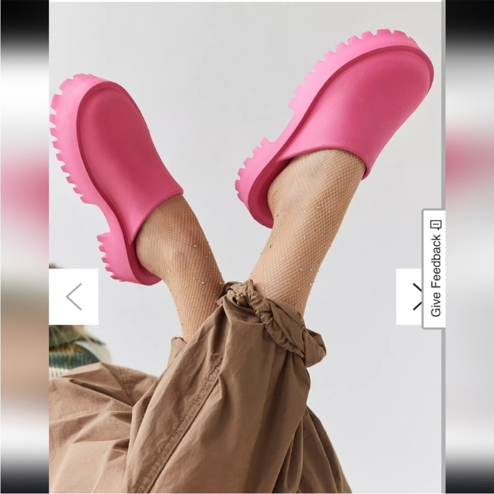 Jeffrey Campbell Pink Chunky Clog Mules